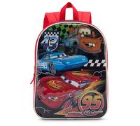 Disney Lightning McQueen Rucksack für Kinder, niedlicher und robuster Kinderrucksack für Jungen, mit gepolsterten Trägern und Reißverschlussfach, ideale Kleinkind-Büchertasche für Schule und Reisen