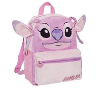 Disney Lilo and Stitch Angel-Rucksack für Mädchen, Plüsch, 3D-Schulrucksack, Mittagessen, Büchertasche, rose, Einheitsgröße