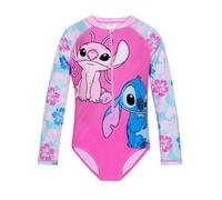 Disney Lilo and Stitch Badeanzug Kinder Mädchen | Langarm Schwimmanzug Mädchen | Stitch Badeanzug | Schwimmkleidung Kinder | Rosa 140