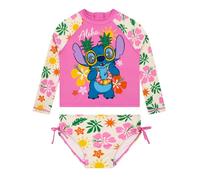 Disney Lilo and Stitch Badeanzug Mädchen, Schwimmanzug Mädchen und Schwimmanzug Kinder 2 Stück Set mit Langarm 146