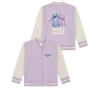 Disney Lilo and Stitch Bomberjacke für Mädchen, mit Stich und Engel, Baseball-Stil für Kinder, violett, 9-10 Years