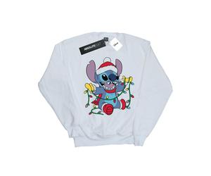 Disney - "Lilo And Stitch Christmas Lights" Sweatshirt für Damen (Weiß) S