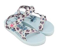 Disney Lilo and Stitch Damen-Sandalen - klassische Lilo und Stitch Doppelriemchensandalen zum Reinschlüpfen, Hell, blau, 39/40 EU