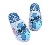 Disney Lilo And Stitch Hausschuhe für Damen | Damen Slip On Blue Stitch Charakter Kidult Merchandise House Loafers Geschenk für Sie