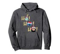 Disney Lilo and Stitch Ho Ho Ho Holiday Pullover Hoodie, Unisex für Erwachsene, Anthrazit Meliert, L