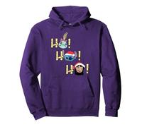 Disney Lilo and Stitch Ho Ho Ho Holiday Pullover Hoodie, Unisex für Erwachsene, Violett, L