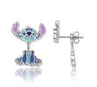 Disney Lilo and Stitch Jewelry Ohrstecker mit blauem Emaille-Punkt, offizielles Lizenzprodukt, Sterlingsilber, nicht anwendbar., Sterling Silber, Nicht zutreffend.