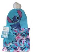 Disney Lilo and Stitch Mädchen Winter-Set, Mütze, Schal und Handschuhe, 3-teilig, türkis, 54