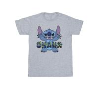 Disney - "Lilo And Stitch Ohana Blue Glitch" T-Shirt für Herren (Grau) L