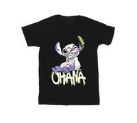 Disney - "Lilo And Stitch Ohana Graffiti" T-Shirt für Mädchen (Schwarz) 5-6A / 110-116cm