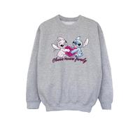 Disney - "Lilo And Stitch Ohana Heart With Angel" Sweatshirt für Mädchen (Grau) 12-13A / 152-158cm
