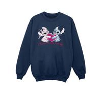 Disney - "Lilo And Stitch Ohana Heart With Angel" Sweatshirt für Mädchen (Marineblau) 3-4A / 98-104cm