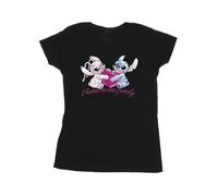 Disney - "Lilo And Stitch Ohana Heart With Angel" T-Shirt für Damen (Schwarz) M