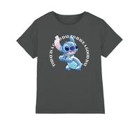 Disney Lilo and Stitch Unisex Kinder Good Day Kids Shirt, Charcoal, Charcoal, 7-8 Jahre EU