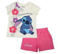 Disney LILO & STITCH, 2-teiliges Set, T-Shirt + Shorts, Kinder, (2 bis 8 Jahre), Unisex, Junge, Mädchen, Weich, niedlich, Warm, T-Shirt, Hose, Modell DIS LIS 5204C245 S1-4A, ROSE