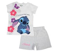 Disney LILO & STITCH, 2-teiliges Set, T-Shirt + Shorts, Kinder, (2 bis 8 Jahre), Unisex, Junge, Mädchen, Weich, niedlich, Warm, T-Shirt, Hose, Modell DIS LIS 5204C245 S2-6A, VIOLET