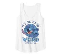 Disney Lilo & Stitch 626 Stitch Day It's OK To Be Weird Tank Top, Damen, Weiß, M