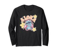 Disney Lilo & Stitch Aloha Cute Stitch Bright Big Chest Logo Langarmshirt