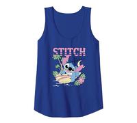 Disney Lilo & Stitch Aloha Hawaiian Surf Poster Tank Top, Damen, Königsblau, L