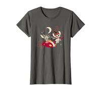 Disney Lilo & Stitch Angel and Stitch Halloween Flight T-Shirt, Damen, Anthrazit, 3XL