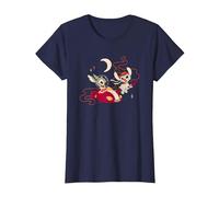 Disney Lilo & Stitch Angel and Stitch Halloween Flight T-Shirt, Damen, Marineblau, S