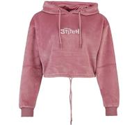 Disney Damen Lilo & Stitch-Angel Cropped Hoodie Sweatshirt mit Kapuze, New pink, L