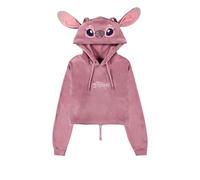 Disney Lilo & Stitch - Angel Cropped Hoodie, New pink, XS