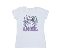 Disney - "Lilo & Stitch Angel" T-Shirt für Damen (Weiß) S