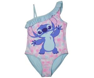 Disney Lilo & Stitch Badeanzug mit Rüschen für Mädchen - Kinder Schwimmanzug Einteiler Rosa/Blau (DE/NL/SE/PL, Numerisch, 134, 140, Regular)
