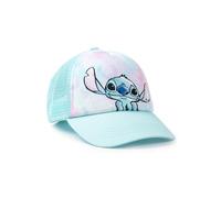 Disney Lilo & Stitch Baseballkappe für Mädchen, verstellbar, Hellblau, Freizeitkleidung, Mütze mit Stichgrafik, Stitch Merch, Netz-Sonnenschutz, gebogener Schirmmütze, Charakter-Accessoire für Kinder