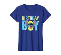 Disney Lilo & Stitch Birthday Boy Blue Stitch Logo & Icon T-Shirt, Damen, Königsblau, S