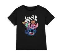 Disney Lilo Stitch Character Montage Kinder T-Shirt, Schwarz, 3-4 J