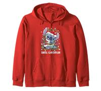 Disney Lilo & Stitch Christmas Santa I Can Explain Cute Mess Kapuzenjacke