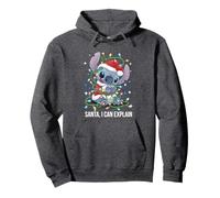 Disney Lilo & Stitch Christmas Santa I Can Explain Cute Mess Pullover Hoodie