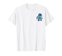 Disney Lilo & Stitch Cute Stitch & Frog Small Pocket Logo T-Shirt
