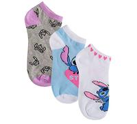 Disney Lilo & Stitch Damen-Socken, 3er-Pack, Knöchelsocken, Sneakereinlagen, Mädchen, Geschenk, blau, 6-8