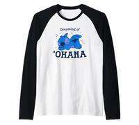 Disney Lilo & Stitch Dreaming Of Ohana Cute Sleepy Stitch Raglan