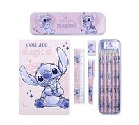Disney Lilo & Stitch Federmäppchen für Kinder mit Buntstiften, Kunstbedarf, Schreibwaren, Geschenk-Set