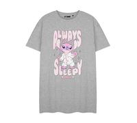 Disney Lilo & Stitch Graues Kurzarm-Nachthemd für Damen | Stitch Always Sleepy Angel Grafik-T-Shirt | Lässige Loungewear