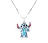 Disney Lilo & Stitch Halskette mit Stitch-Anhänger, Emaille, verstellbare Größe, für Damen und Mädchen, offizielles Lizenzprodukt, inklusive Geschenkbox