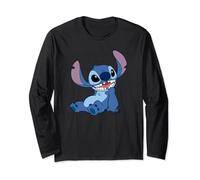 Disney Lilo & Stitch Happy Mood Good Alien Pose Logo Langarmshirt