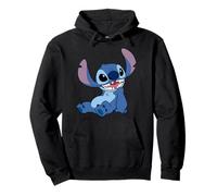 Disney Lilo & Stitch Happy Mood Good Alien Pose Logo Pullover Hoodie