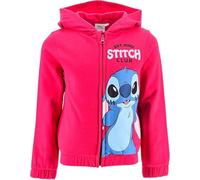 Disney lilo Stitch Hoodie für Mädchen Kinder Kapuzenpullover Jacke mit Kapuze Sweatshirt mit Reissverschluss Gr. 98-128cm warm Geschenk (DE/NL/SE/PL, Numerisch, 128, Regular, Fuschia)
