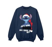 Disney - "Lilo & Stitch Just How Good" Sweatshirt für Mädchen (Marineblau) 9-11A / 128cm-146cm
