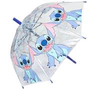 Disney Lilo & Stitch Kinderregenschirm - Transparent mit großem Stitch-Motiv - Ø 70 cm - Leicht, sicher & kindgerecht - Offiziell lizenziert