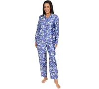 Disney Lilo & Stitch Langer Satin-Schlafanzug für Damen und Mädchen, zweiteilig, Seidensatin, violett, 16-18