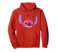 Disney Lilo & Stitch Leroy Experiment 629 Villain Big Face Pullover Hoodie, Unisex für Erwachsene, Rot, XL