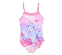 Disney Lilo & Stitch Mädchen Badeanzug mit Blumenmuster, new pink, 4 Jahre