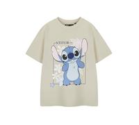 Disney Lilo & Stitch Mädchen Rosa Kurzärmeliges T-Shirt | Engel Grafik-T-Shirt für Kinder | Süßes Stitch Charakter-Oberteil | Cartoon-Film-Bekleidung für Mädchen & Kleinkinder, 7-8 Jahre