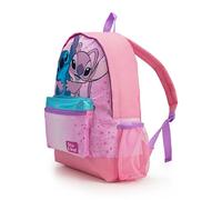 Disney Lilo & Stitch Mädchen Rucksack - Rosa Schulrucksack für Mädchen im Alter von 5-12 Jahren - Metallic Fronttasche & Trinkflaschenhalter - Leichter Schulranzen, rose